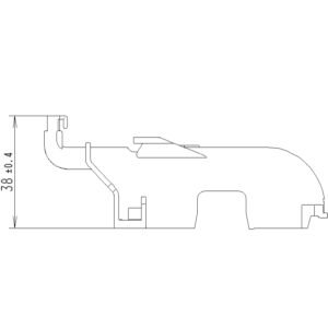 EuCon 38P-N/CB / Cover / Exit vertical